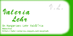 valeria lehr business card